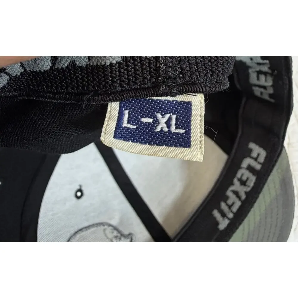 Metal Mulisha Black L XL Flexfit Fitted Cap Hat Motocross BMX Streetwear Logo